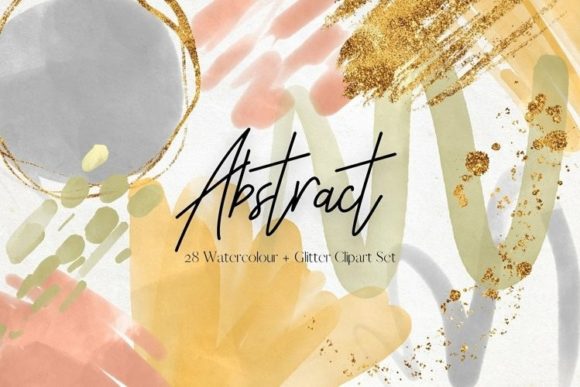 Abstract Watercolour Brushstrokes and Illustrations