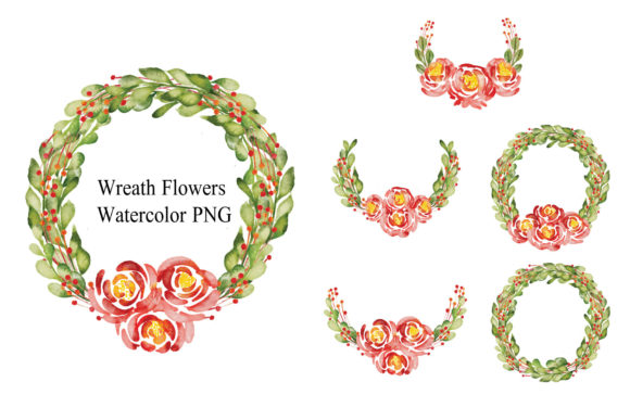 Floral Wreath Watercolor Illustration 5