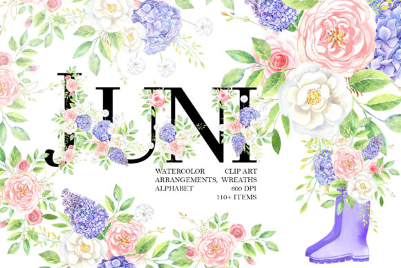 JUNI Watercolor Clip Art: Perfect Illustrations
