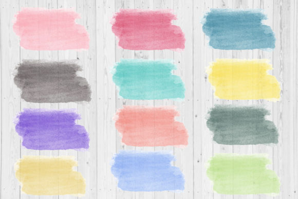 Watercolor Clipart Paint Stains and Freebies