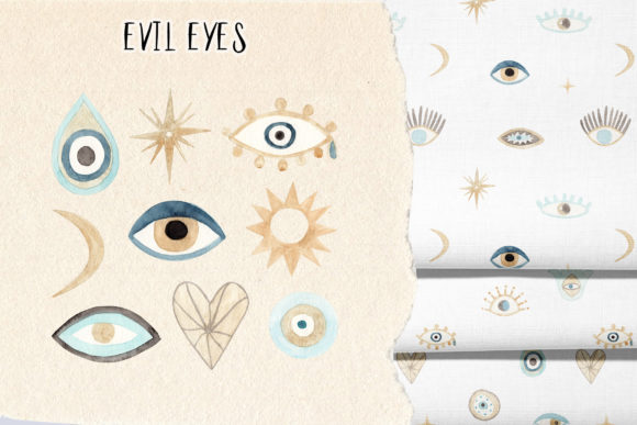 Watercolor Evil Eye - Nazar Cliparts: Illustrations Review